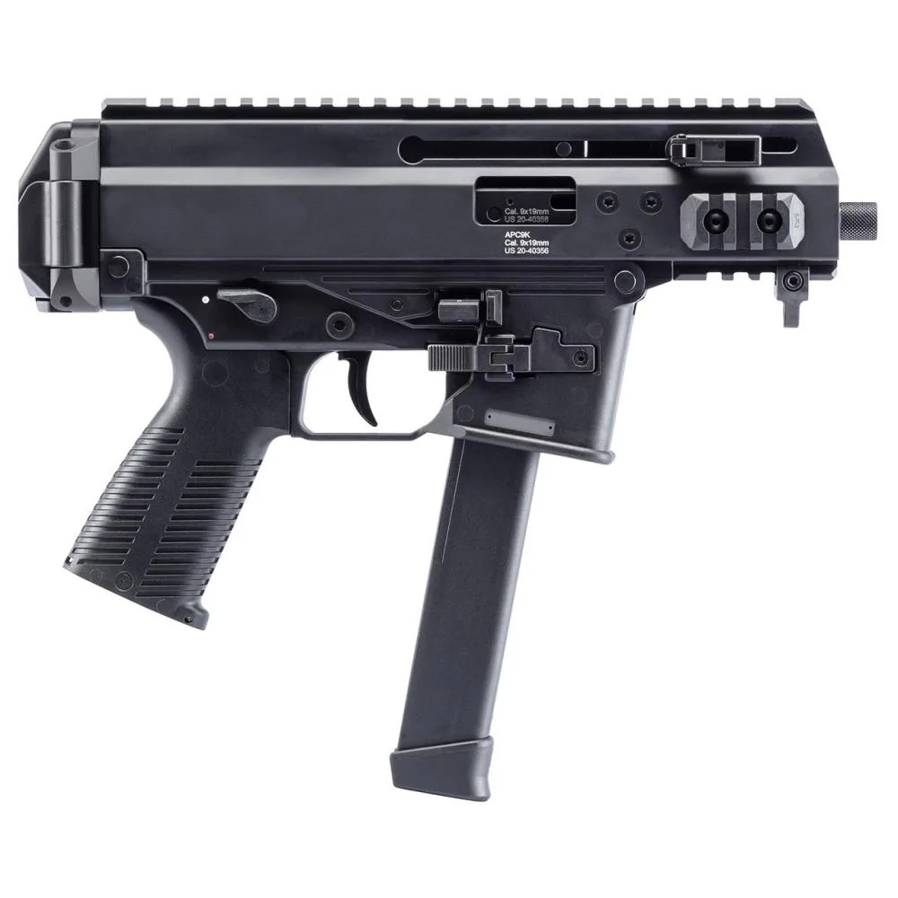 B&T APC9K Pro Handgun 9mm Luger 30rd Magazine 4.3" Barrel Black with Glock Lower
