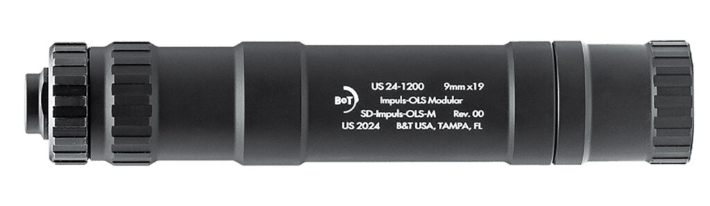 B&T Firearms SDIMPULSOLSM IMPULS-OLS-M Suppressor 9mm Modular 1.40" Black 1/2"x28