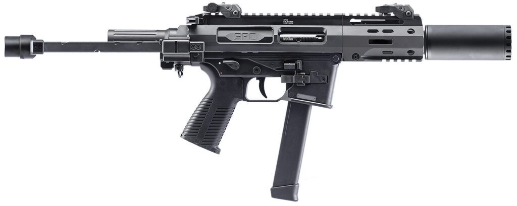 B&T Firearms 500003SDGTB SPC9 SD 9mm Luger 33+1 4.50" with RBS Suppressor, Black, Tele Brace Adapter, Polymer Grip (Glock Mag Compatible)