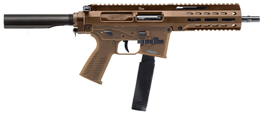 B&T Firearms BT500167ABCT SPC10 10mm Auto 30+1 8.90", Coyote Brown, Buffer Tube Brace, Polymer Grip, Tri-Lug Adapter (Glock Mag Compatible)