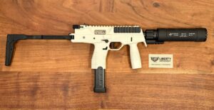 B&T TP9-SBR-White-9mm W/ Legacy TP9 Suppressor B&T TP9-SBR-White-9mm W/ Legacy TP9 Suppressor