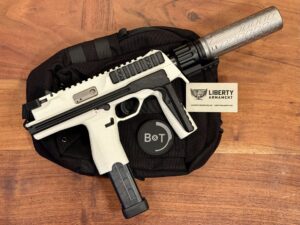 B&T TP9-SBR-White-9mm W/ Print-X Ti Compact Suppressor B&T TP9-SBR-White-9mm W/ Print-X Ti Compact Suppressor