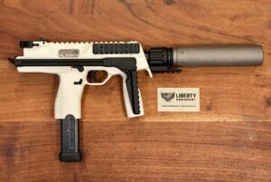 B&T TP9-SBR-White-9mm W/ Print-X Ti Full Size Suppressor B&T TP9-SBR-White-9mm W/ Print-X Ti Full Size Suppressor