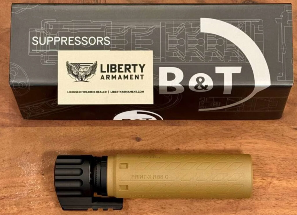 B&T TP9 MP9 RBS Compact PRINT-X Ti Suppressor RAL8000 SD-TP9/MP9-C-RAL